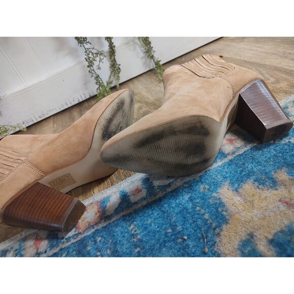 Aldo Leather Pointed Toe Suede Camel Boots 8.5 - Picture 9 of 11